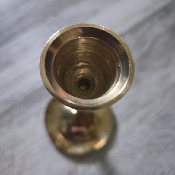 Solid Brass Candlestick Holder Vintage Christmas Decor Farmhoue - Picture 3 of 7